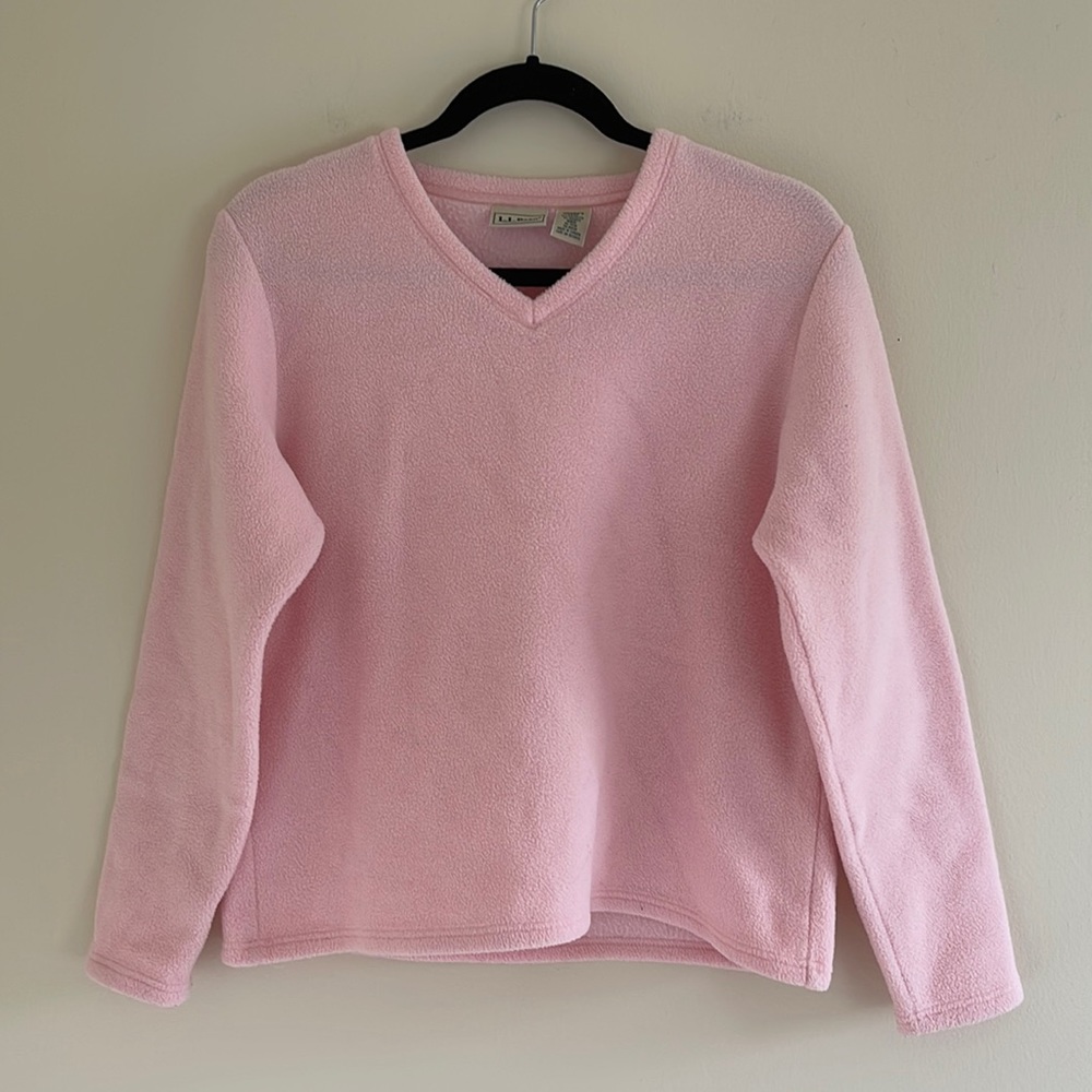L.L Bean Light Pink Plush Long Sleeve Shirt!